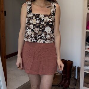 Abercrombie & Fitch Black and Brown Patterned Top